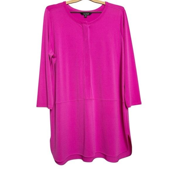 Lauren Ralph Lauren Tops - Lauren Ralph Lauren Tunic Fuchsia 3/4 Sleeve
Size 2X